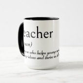 Mug Définition du dictionnaire pour ENSEIGNANT (Devant gauche)