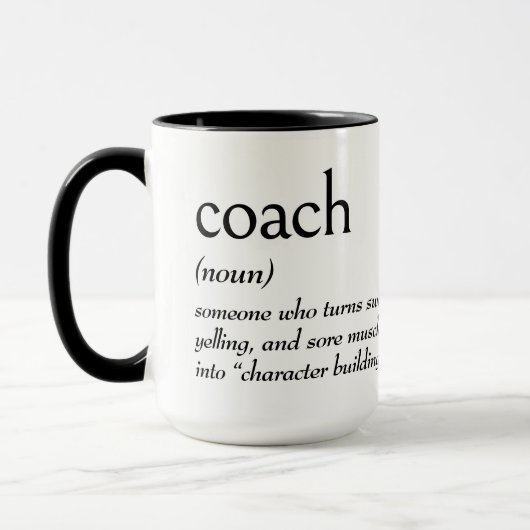 Mug Définition du dictionnaire pour ENTRAÎNEUR (Gauche)
