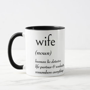 Mug Définition du dictionnaire pour FEMME