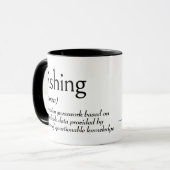 Mug Définition du dictionnaire pour la PÊCHE (Devant gauche)
