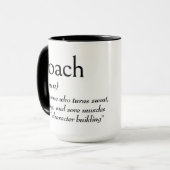 Mug Définition du dictionnaire pour l'ENTRAÎNEUR de fo (Devant gauche)