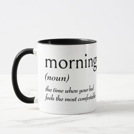 Mug Définition du dictionnaire pour MATIN (Gauche)