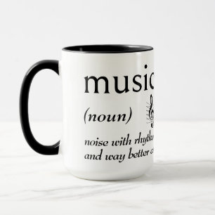 Mug Définition du dictionnaire pour MUSIQUE