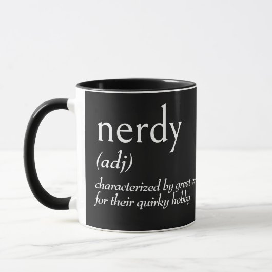 Mug Définition du dictionnaire pour NERDY (Gauche)