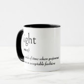 Mug Définition du dictionnaire pour NUIT (Devant gauche)