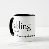 Mug Définition du dictionnaire pour SIBLING (Devant gauche)