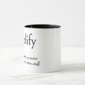 Mug Définition du dictionnaire pour SIMPLIFIER (Centre)
