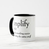 Mug Définition du dictionnaire pour SIMPLIFIER (Devant gauche)
