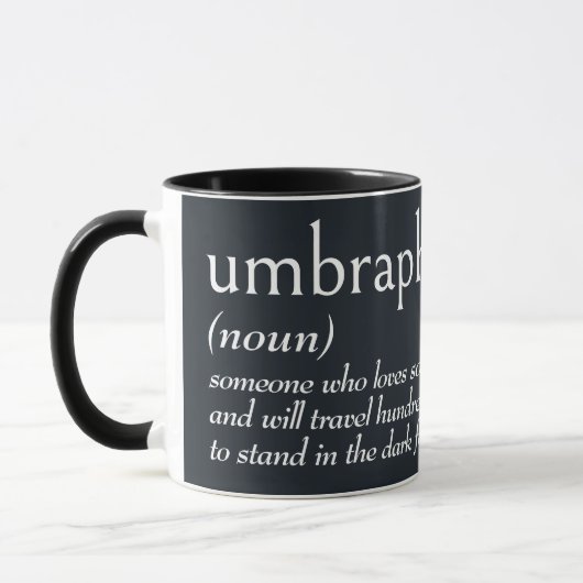 Mug Définition du dictionnaire pour UMBRAPHILE (Gauche)