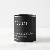 Mug Définition du dictionnaire pour VOLONTAIRE (Centre)