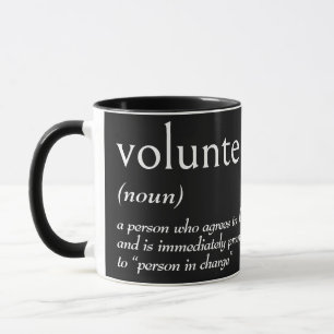 Mug Définition du dictionnaire pour VOLONTAIRE
