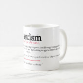 Mug Définition du fascisme Énoncé politique Rouge (Devant droit)