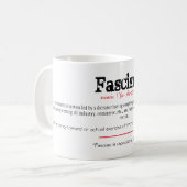 Mug Définition du fascisme Énoncé politique Rouge (Devant gauche)