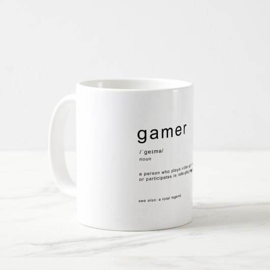 Mug Définition du gamer (Devant gauche)