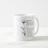 Mug Définition du gardien de livres Synonymes amusants (Devant droit)