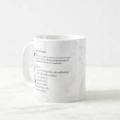 Mug Définition du gardien de livres Synonymes amusants (Devant gauche)