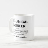 Mug Définition du génie mécanique Noun (Devant gauche)