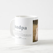 Mug Définition du grand-père | 3 Collage photo (Devant gauche)