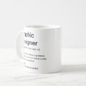 Mug Définition du graphiste, typographie, illustration (Devant gauche)