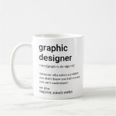 Mug Définition du graphiste, typographie, illustration (Gauche)