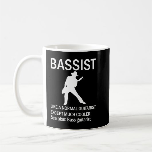 Mug Définition du guitariste de basse (Gauche)