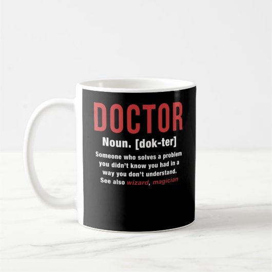 Mug Définition du médecin (Gauche)