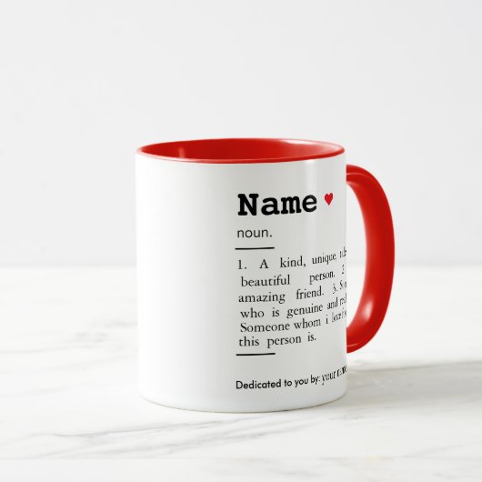 Mug Définition du meilleur ami, personnalisé, amitié (Devant droit)