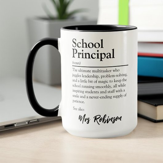 Mug Définition du principal de l'école personnalisée