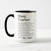 Mug Définition du professeur de musique - Appréciation (Gauche)