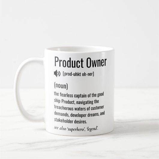 Mug Définition du propriétaire du produit (Gauche)