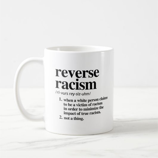 Mug Définition du racisme inverse (Gauche)