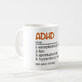 Mug Définition du TDAH Sensibilisation à la neurodiver (Devant gauche)