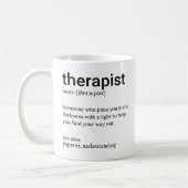 Mug Définition du thérapeute, Pyschologue Santé mental (Gauche)
