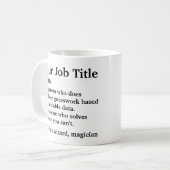 Mug Définition Du Titre Du Travail Personnalisé Pour C (Devant gauche)