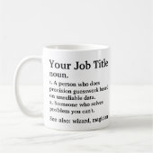 Mug Définition Du Titre Du Travail Personnalisé Pour C (Gauche)