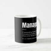 Mug Définition du travail de manager et de patron (Devant droit)