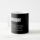 Mug Définition du travail de manager et de patron (Devant gauche)