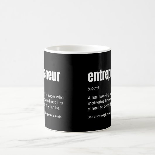 Mug Définition du travail motivé par l'esprit d'entrep (Centre)