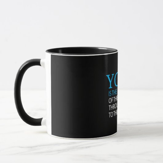 Mug Définition du yoga inspirationnel (Gauche)