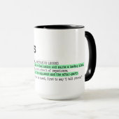 Mug Définition du zodiaque Bélier (Devant droit)