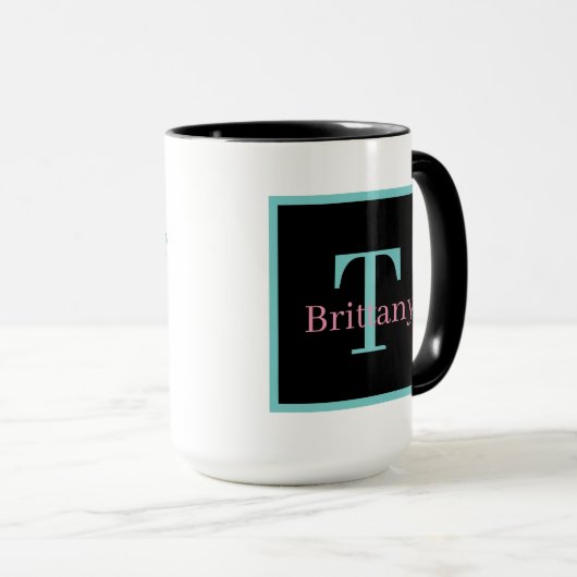 Mug Définition d'un monogramme paramétrique (Devant droit)
