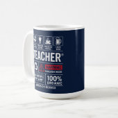 Mug Définition d'un professeur drôle — Multi-tâches (Devant gauche)