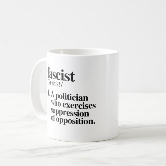 Mug Définition fasciste (Devant gauche)