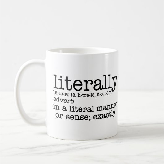 Mug Définition littérale Grammaire anglaise (Gauche)