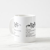 Mug Définition Mimi Grand-mère Script Cœur Minimal Drô (Devant gauche)