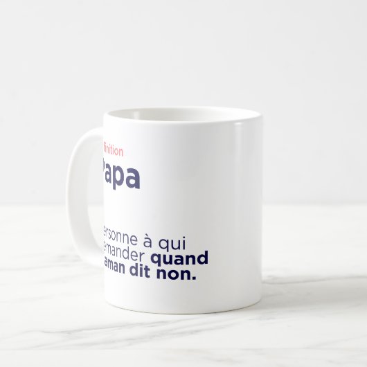Mug Definition Papa Koffiemok (Voorkant links)