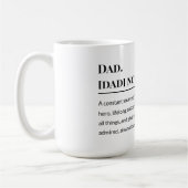 Mug Définition papa 👨 ‍ 👧 ‍ 👦 | Père sincère (Gauche)
