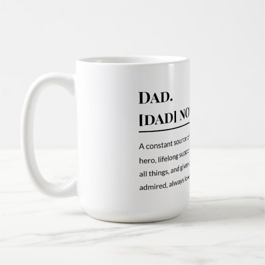 Mug Définition papa 👨 👧 👦 | Père sincère (Gauche)