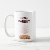 Mug Définition personnalisable de parent de chien (Gauche)