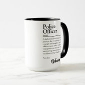Mug Définition personnalisée d'agent de police (Devant droit)